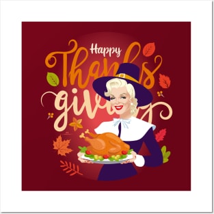 Happy Thanksgiving Marilyn Posters and Art